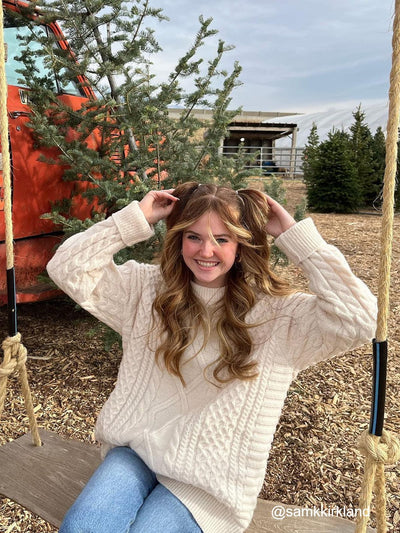 אליה™ | סוודר קלאסי סרוג