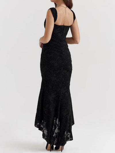 לורן™ | שמלת מקסי פרחונית כחולה