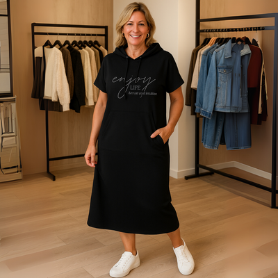 נטשה™ | שמלת קפוצ’ון קז’ואל