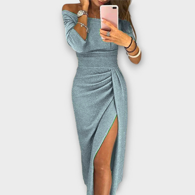 יעל™ | שמלת כתף חשופה אלגנטית