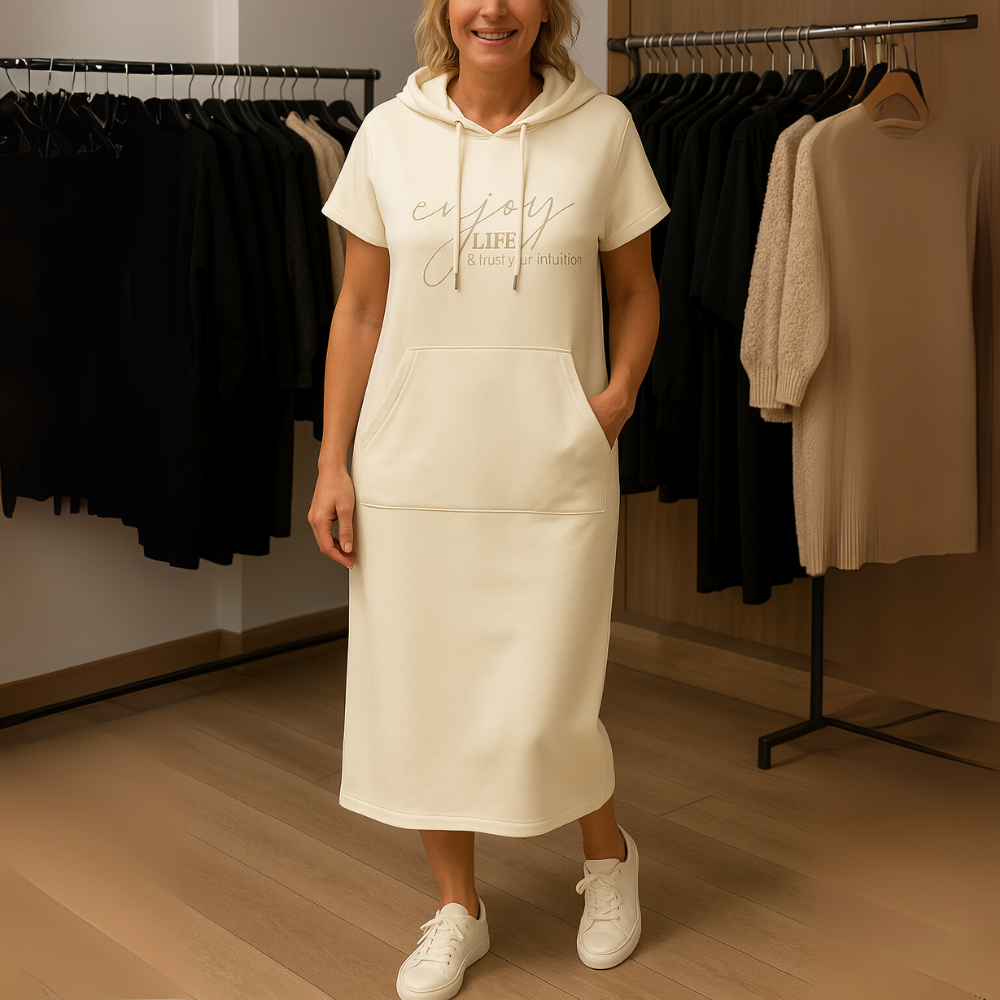 נטשה™ | שמלת קפוצ’ון קז’ואל