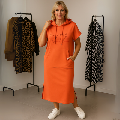 נטשה™ | שמלת קפוצ’ון קז’ואל