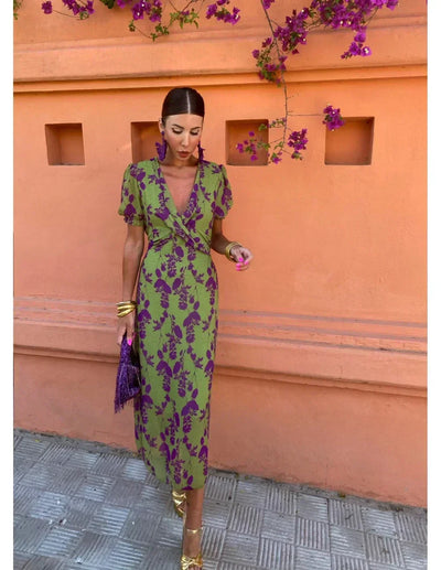 מאיה™ | שמלת בליסימו עם הדפס