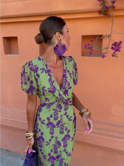 מאיה™ | שמלת בליסימו עם הדפס