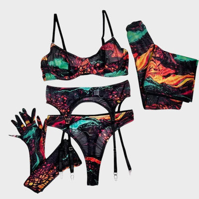 סרנה | סט הלבשה תחתונה 5 חלקים עם טאי דאי