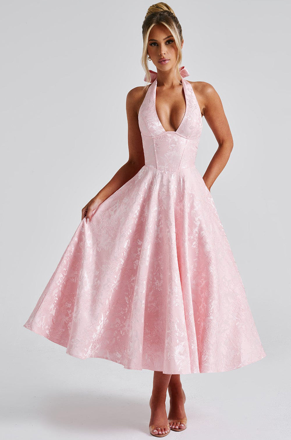 מאיה™ | שמלת מידי לימון אלגנטית