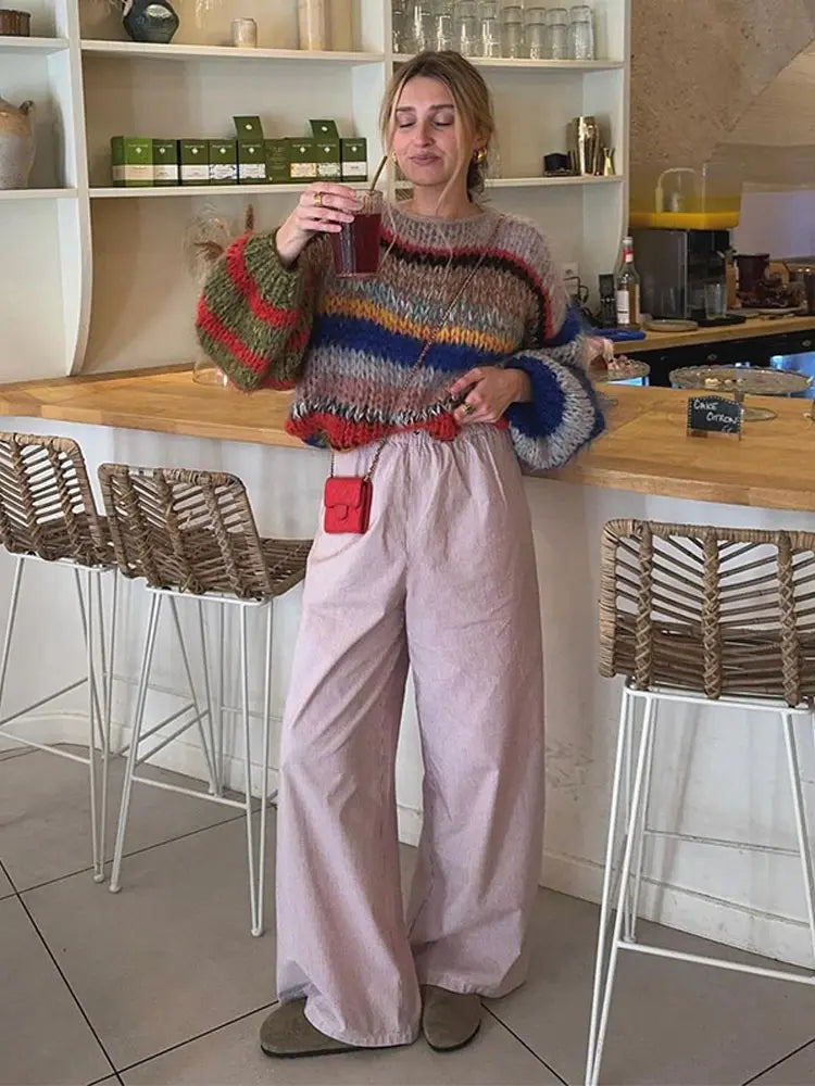 אווה™ | סוודר קלאסי בעבודת סריגה