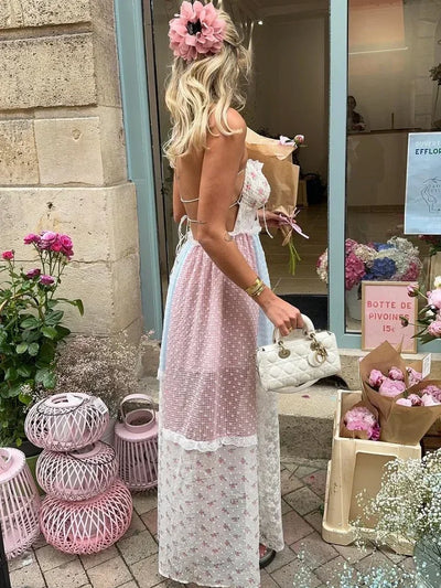 ויויאנה™ | שמלת פאטצ'וורק עם רצועות מתכווננות