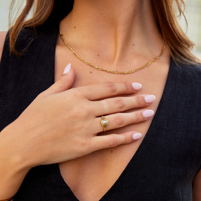 וינטג’ רויאל™ | טבעת פנינה מלכותית