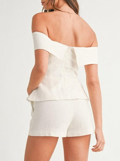 אלונה™ | חליפה דו-חלקית לבנה