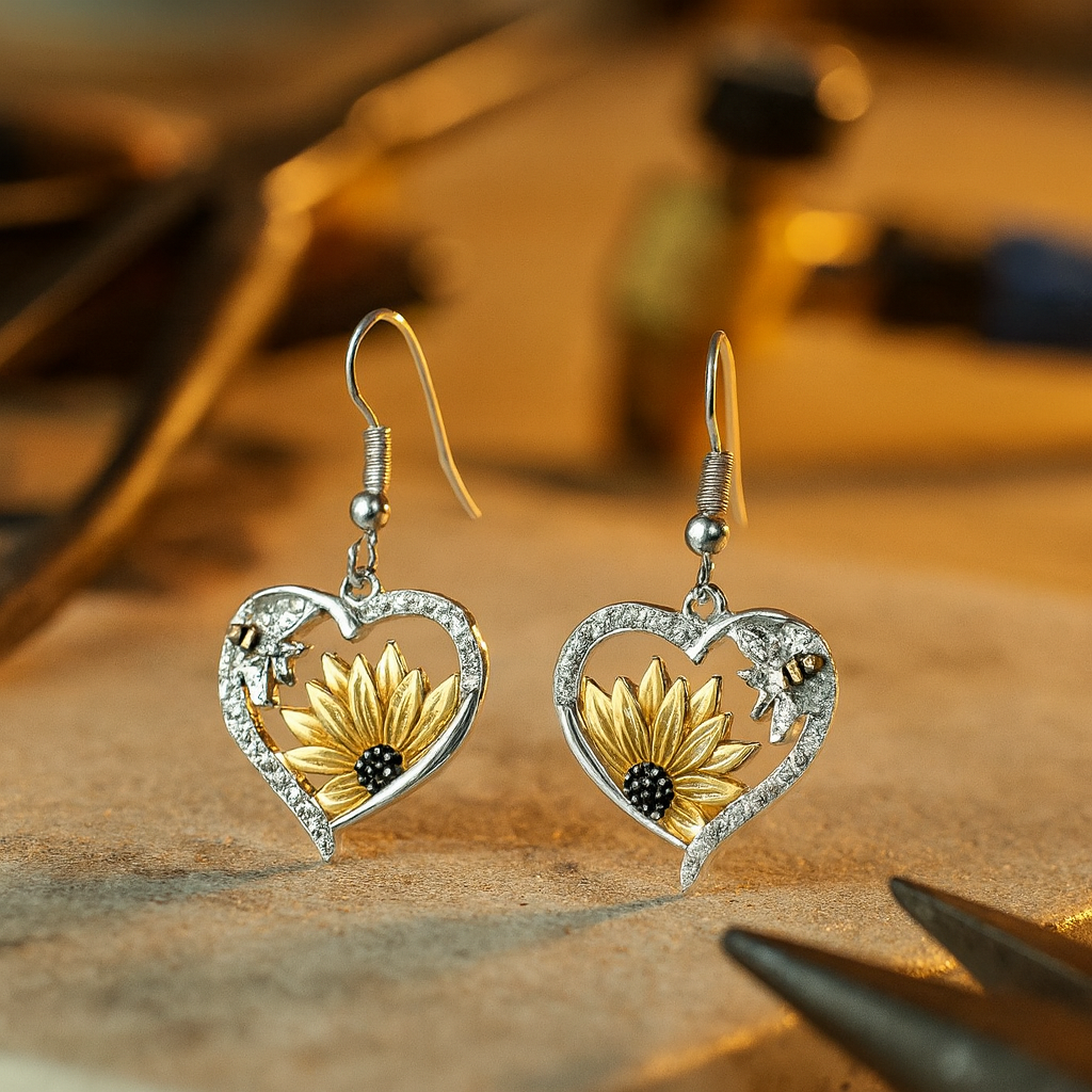 סולנה™ | עגילי לב בוהו תלויים