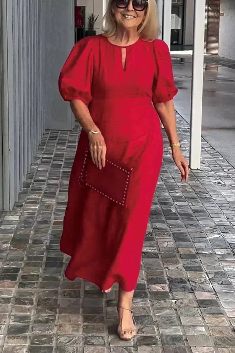 אמלי™ | שמלה עם שרוולים נפוחים