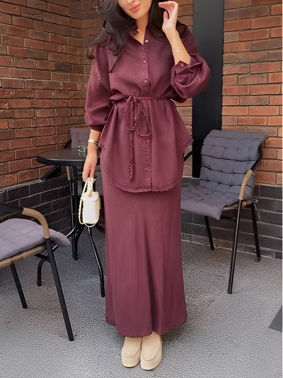 ליאורה™ | סט חולצה וחצאית